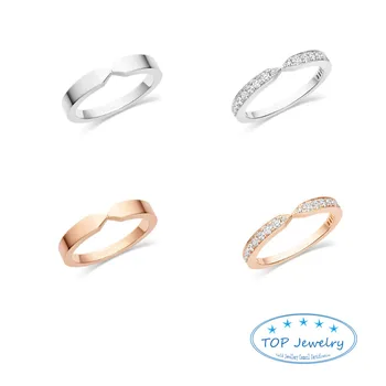 Роскошные брендовые ювелирные изделия из стерлингового серебра 925 пробы, розовое золото, кольца chaumet для пары, высококачественная классика, модный стиль