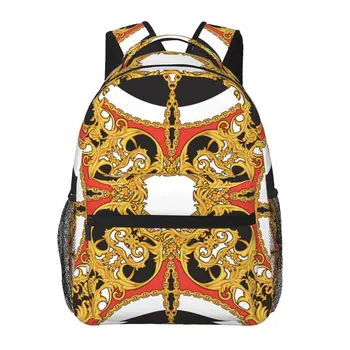 Роскошный Рюкзак в стиле барокко для Девочек и мальчиков, Дорожный рюкзак, Рюкзаки для подростков, школьная сумка