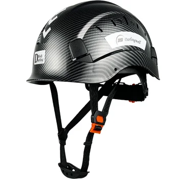 Светоотражающий защитный шлем с рисунком из углеродного волокна CE для инженеров-строителей, каска из АБС-пластика, защитная рабочая кепка для мужчин