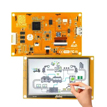 Сенсорная панель TFT LCD с контроллером и программным интерфейсом UART MCU Rs232 для Raspberry для управления оборудованием