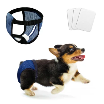 Сумка для штанов для собак, защитные штаны с гигиеническими салфетками, которые кровоточат Каждый месяц, Моющиеся защитные штаны для подгузников для собак
