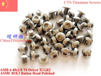 Титановый винт с приводом для головки кнопки T8 4-40x1/10 4-40x1/8 4-40x5/32 4-40x3/16 4-40x1/4 4-40x5/16 4-40x3/8 4-40x1/2 4-40x5/8 GR2