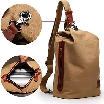Холщовая нагрудная сумка, сумка-мессенджер, мужские сумки, сумки через плечо, рюкзак-слинг, Маленький туристический рюкзак для мужчин