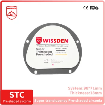 Циркониевые блоки Wissden Материалы для Зуботехнической лаборатории STC 71,18 мм CAD / CAM AG System
