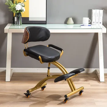 Эргономичный стул для коленопреклонения, Корректирующий спинку сиденья, Домашний компьютер, Складной стул для письма, Вращающийся Подъемный корпус, Мебель для стульев
